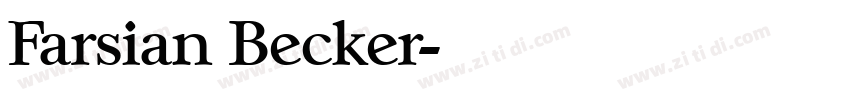 Farsian Becker字体转换